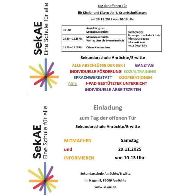 Tag der offenen Tür am 29. November 2025